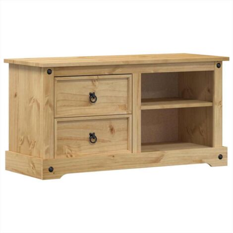 vidaXL Mobile Porta TV Corona 100x40x52 cm in Legno Massello di Pino