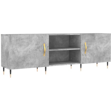 vidaXL Mobile Porta TV Grigio Cemento 150x30x50cm in Legno Multistrato