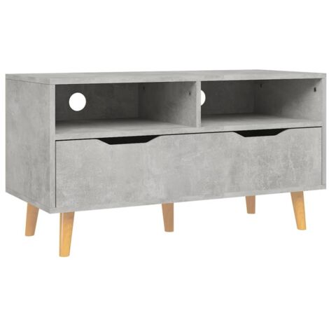 vidaXL Mobile Porta TV Grigio Cemento 90x40x48,5 cm Legno Multistrato