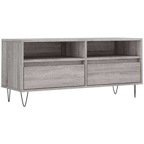 vidaXL Mobile Porta TV Grigio Sonoma 100x34,5x44,5cm Legno Multistrato