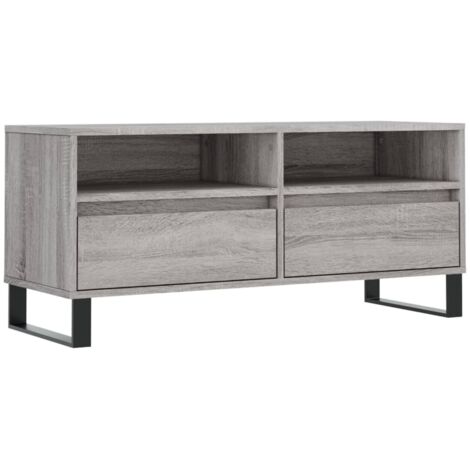 vidaXL Mobile Porta TV Grigio Sonoma 100x34,5x44,5cm Legno Multistrato