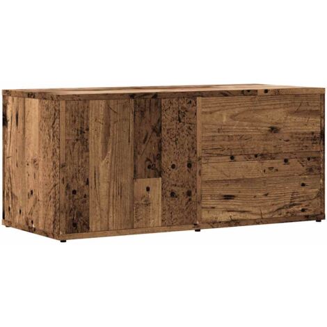 vidaXL Mobile Porta TV Legno Antico 80x34x35,5 cm Legno Multistrato