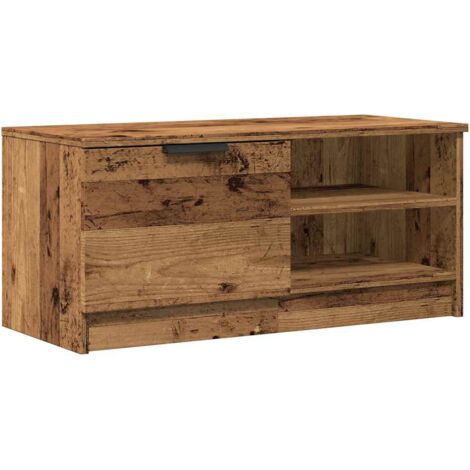 vidaXL Mobile Porta TV Legno Vecchio 80x35x36,5 cm Legno Multistrato