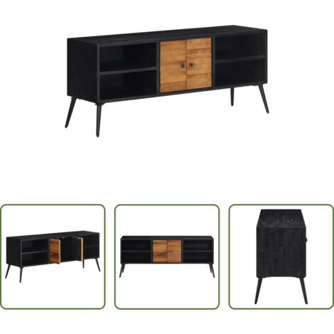 vidaXL Mobile Porta TV -  Mobile Porta TV 112x31x45 cm in Teak Massello di Recupero