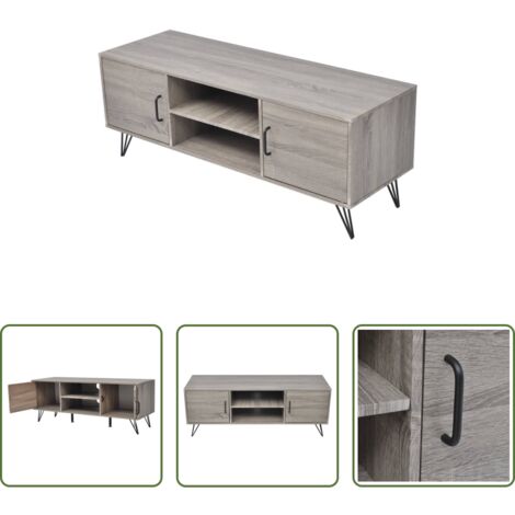 vidaXL Mobile porta TV -  Mobile Porta TV 120x40x45 cm Grigio