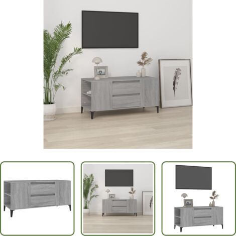 vidaXL Mobile Porta TV -  Mobile Porta TV Grigio Sonoma 102x44,5x50 cm Legno Multistrato