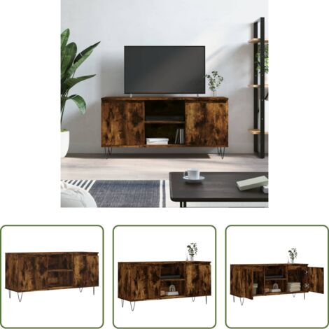 vidaXL Mobile Porta TV -  Mobile Porta TV Rovere Fumo 104x35x50 cm in Legno Multistrato