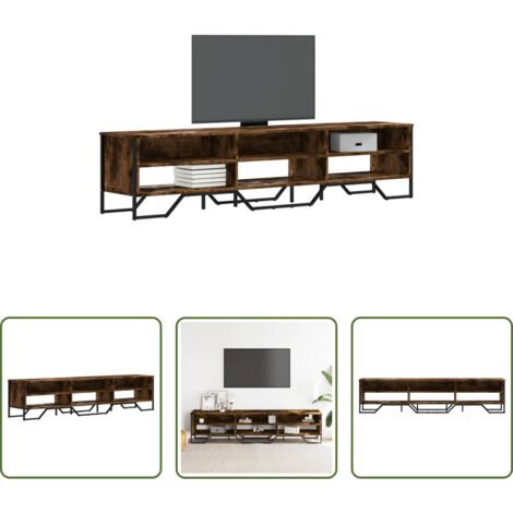 vidaXL Mobile porta TV -  Mobile Porta TV Rovere Fumo 180x34x41 cm in Legno Multistrato