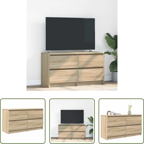 vidaXL Mobile Porta TV -  Mobile Porta TV Rovere Sonoma 100x35x54 cm in Legno Multistrato