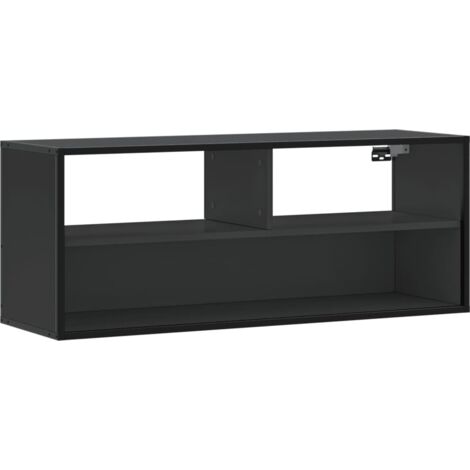 vidaXL Mobile Porta TV Nero 100x31x39,5 cm in Truciolato e Metallo