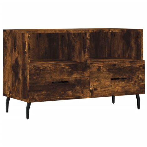 vidaXL Mobile Porta TV Rovere Fumo 80x36x50 cm in Legno Multistrato