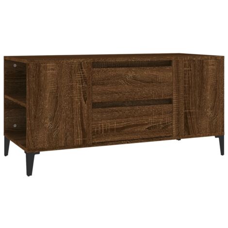 vidaXL Mobile Porta TV Rovere Marrone 102x44,5x50 cm Legno Multistrato