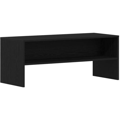 vidaXL Mobile Porta TV Rovere Nero 100x40x40 cm in Legno Multistrato