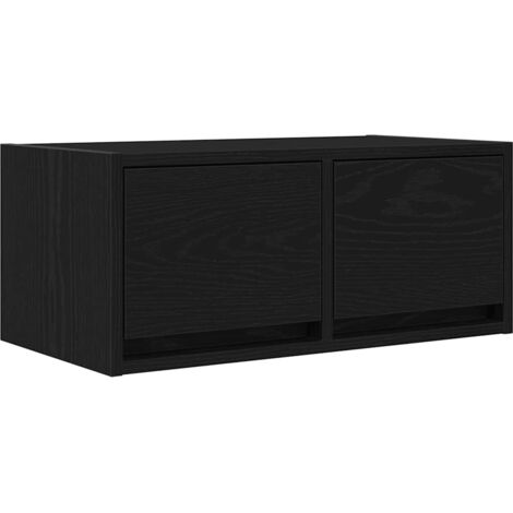 vidaXL Mobile Porta TV Rovere Nero 60x31x25,5 cm in Legno Multistrato