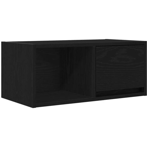 vidaXL Mobile Porta TV Rovere Nero 60x31x25,5 cm in Legno Multistrato