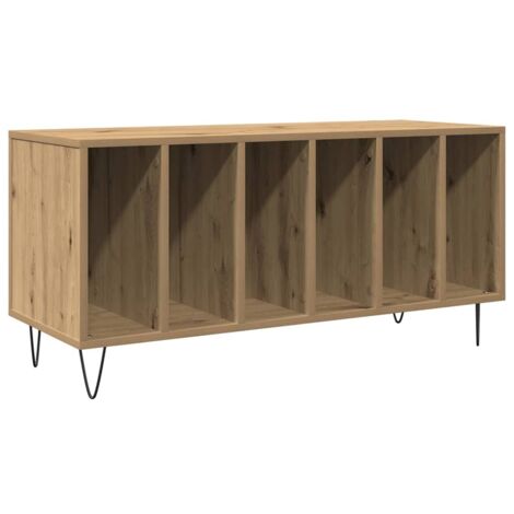 vidaXL Mobile porta vinili Legno vecchio 100 x 38 x 48 cm