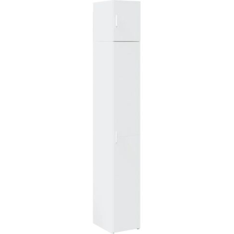 vidaXL Mobile Sottile Bianco 30x42,5x225 cm in Truciolato