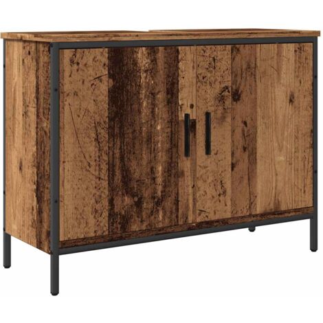 vidaXL Mobile Sottolavabo Legno Antico 80x30x60 cm Legno Multistrato