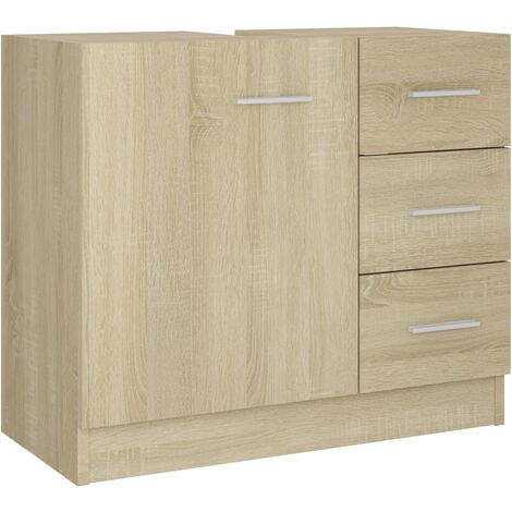 vidaXL Mobile Sottolavabo Rovere Sonoma 63x30x54 cm Legno