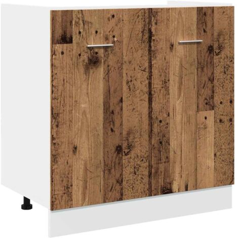 vidaXL Mobile Sottolavello Legno Antico 80x46x81,5cm Legno Multistrato