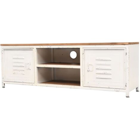 vidaXL Mobile TV 120x30x40 cm Bianco