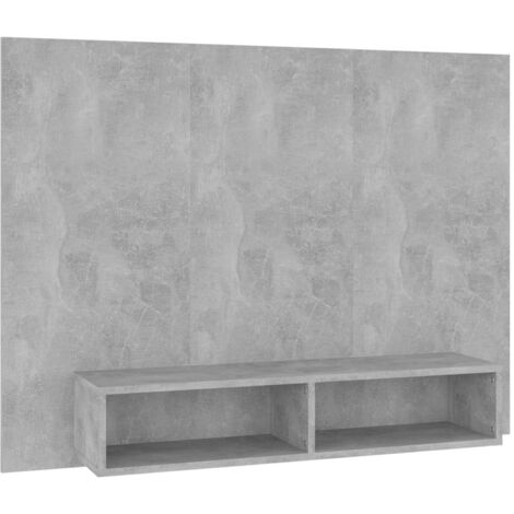 vidaXL Mobile TV a Muro Grigio Cemento 120x23,5x90cm Legno Multistrato