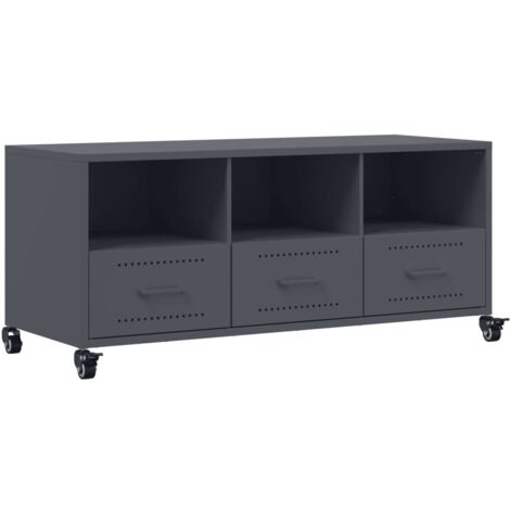 vidaXL Mobile TV Antracite 100,5x39x43,5 cm Acciaio