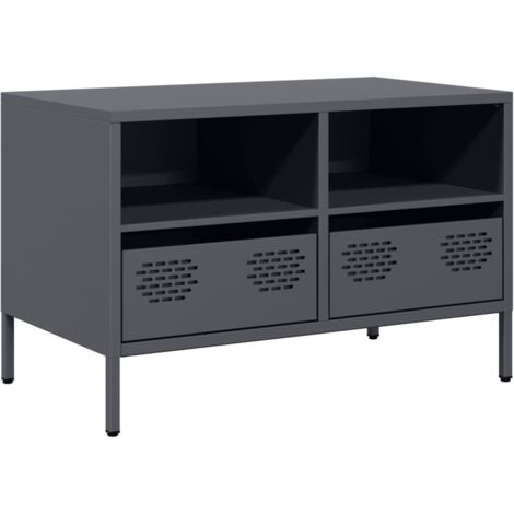 vidaXL Mobile TV Antracite 68x39x43,5 cm in Acciaio Laminato a Freddo