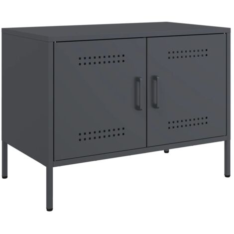 vidaXL Mobile TV Antracite 68x39x50,5 cm in Acciaio