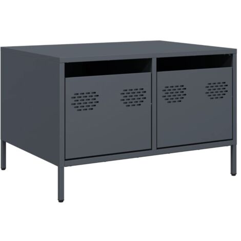 vidaXL Mobile TV Antracite 68x50x43,5 cm in Acciaio Laminato a Freddo