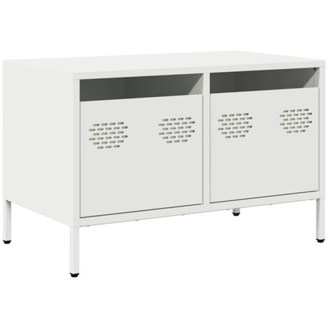 vidaXL Mobile TV Bianco 68x39x43,5 cm in Acciaio Laminato a