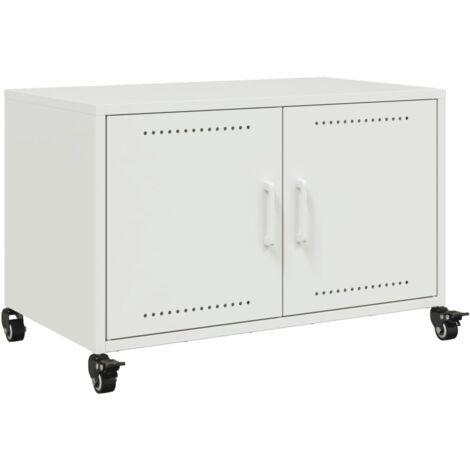 vidaXL Mobile TV Bianco 68x39x43,5 cm in Acciaio Laminato a Freddo