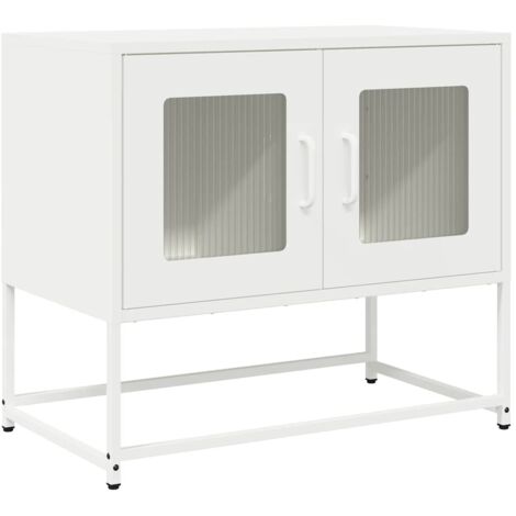 vidaXL Mobile TV Bianco 68x39x60,5 cm in Acciaio Laminato a Freddo