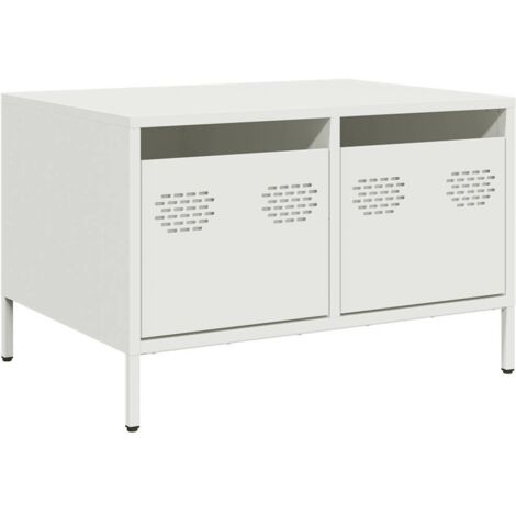 vidaXL Mobile TV Bianco 68x50x43,5 cm in Acciaio Laminato a