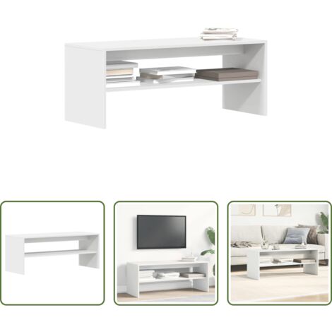 vidaXL Mobile TV bianco -  Mobile Porta TV Bianco 100x40x40 cm in Legno Multistrato