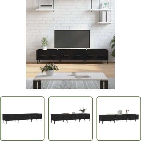 vidaXL Mobile TV con cassetti -  Mobile Porta TV Nero 150x36x30 cm in Legno Multistrato