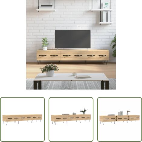 vidaXL Mobile TV con cassetti -  Mobile Porta TV Rovere Sonoma 150x36x30 cm in Legno Multistrato