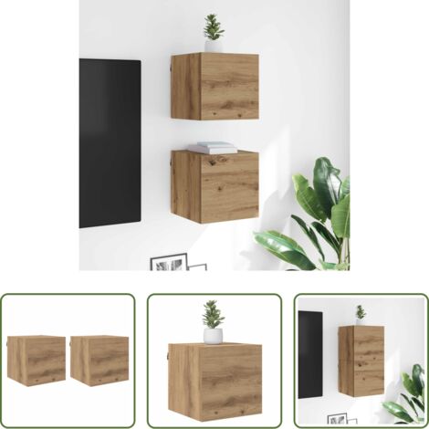 vidaXL Mobile tv con mensole -  Mobile TV Rovere artigianale 30,5 x 30 x 30 cm