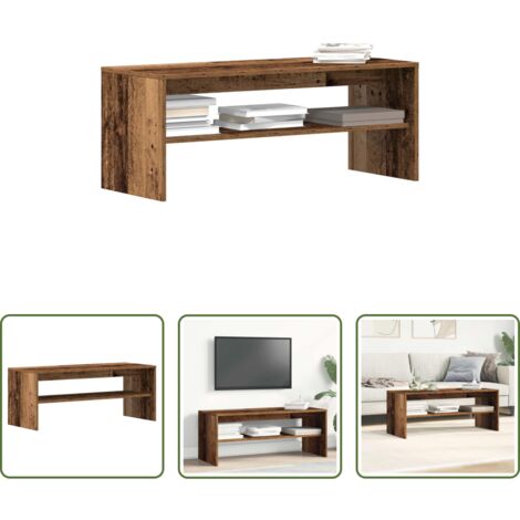 vidaXL Mobile TV con ripostiglio -  Mobile Porta TV Legno Vecchio 100x40x40 cm in Truciolato