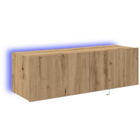 vidaXL Mobile TV da parete Rovere artigianale 100 x 35 x 31 cm