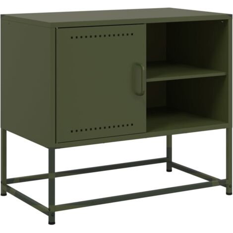 vidaXL Mobile TV Giallo Senape 100,5x39x60,5 cm in Acciaio