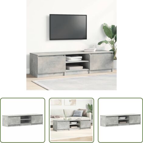 vidaXL Mobile TV Grigio Cemento -  Mobile Porta TV Grigio Cemento 140x40x35,5 cm Legno Multistrato