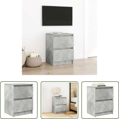 vidaXL Mobile TV grigio cemento -  Mobile Porta TV Grigio Cemento 40x35x54 cm in Legno Multistrato