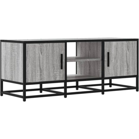 vidaXL Mobile TV Grigio Sonoma 100x35x41 cm Legno Multistrato Metallo