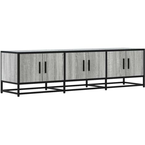 vidaXL Mobile TV Grigio Sonoma 150x35x41cm in Truciolato e Metallo