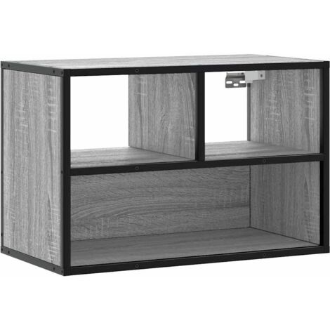 vidaXL Mobile TV Grigio Sonoma 60x31x39,5cm in Truciolato e Metallo