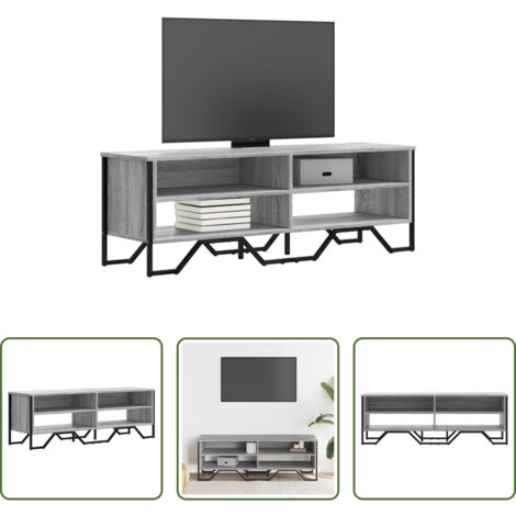 vidaXL Mobile TV Grigio Sonoma -  Mobile Porta TV Grigio Sonoma 122x34x41cm in Legno Multistrato