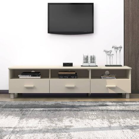 vidaXL Mobile TV HAMAR ambra 158x40x40 cm in Legno Massello di Pino