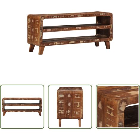 vidaXL Mobile TV in legno di recupero -  Mobile Porta TV 105x46x32 cm in Legno Massello di Recupero