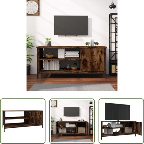 vidaXL Mobile TV in legno multistrato -  Mobile TV Rovere Fumo 100x40x45 cm in Legno Multistrato